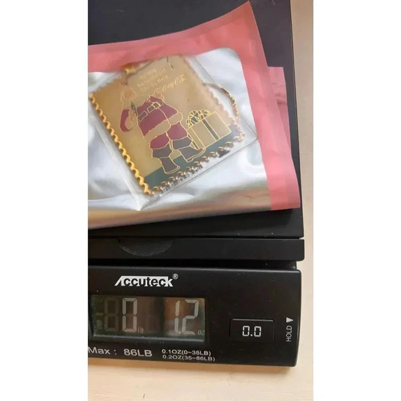 Vintage 1994 Coca-Cola‎ Postage Stamp Santa Christmas Ornaments Limited Edition - Picture 7 of 8